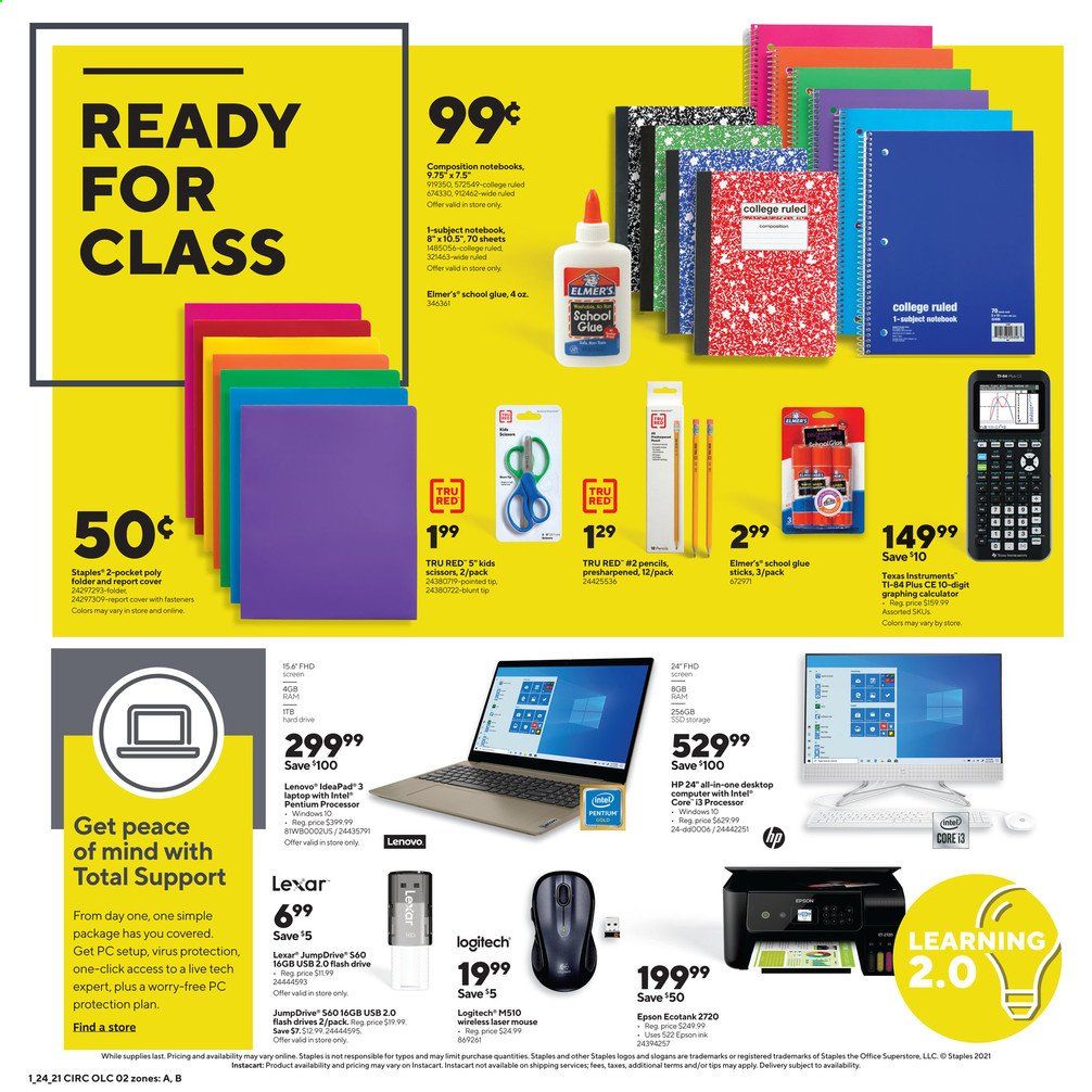 Staples Weekly Ad Flyer January 24 to January 30