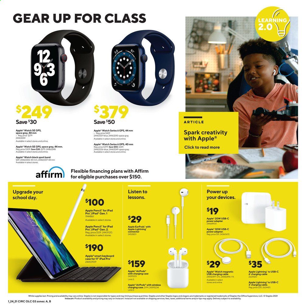 Staples Weekly Ad Flyer January 24 to January 30