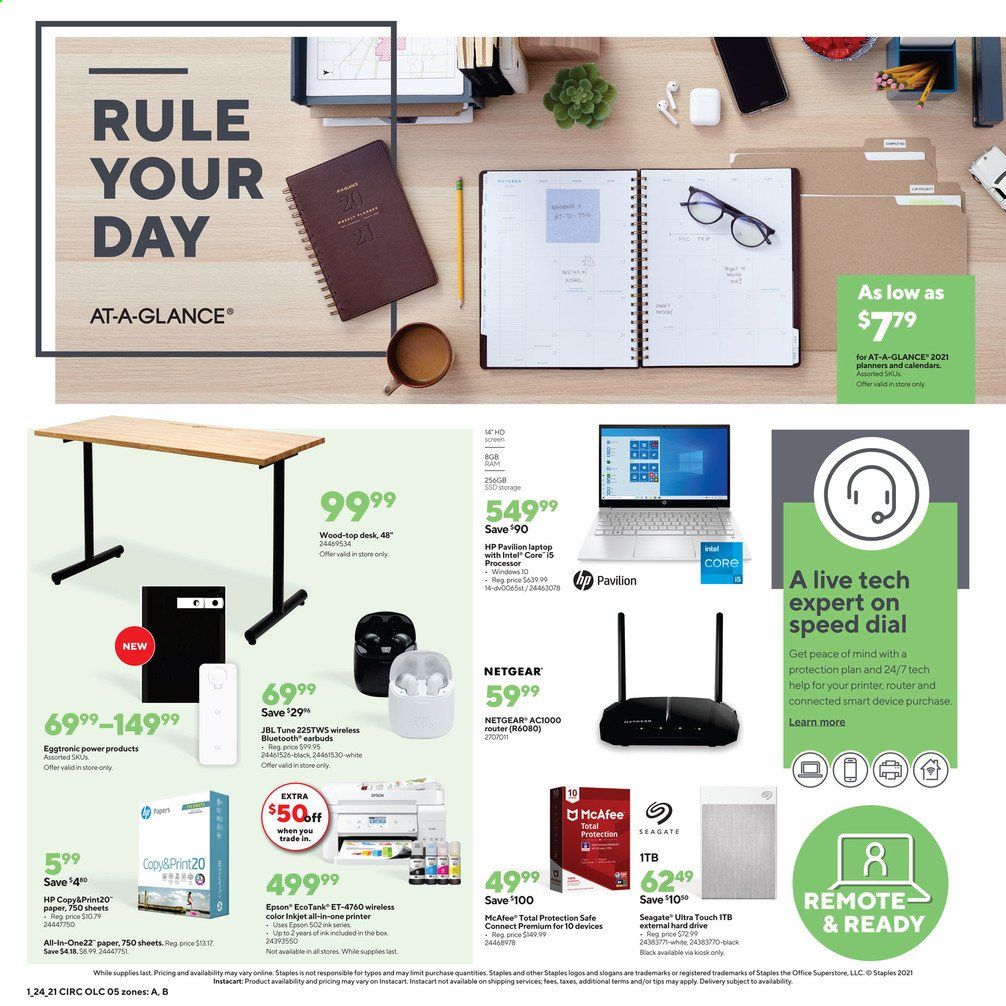 Staples Weekly Ad Flyer January 24 to January 30