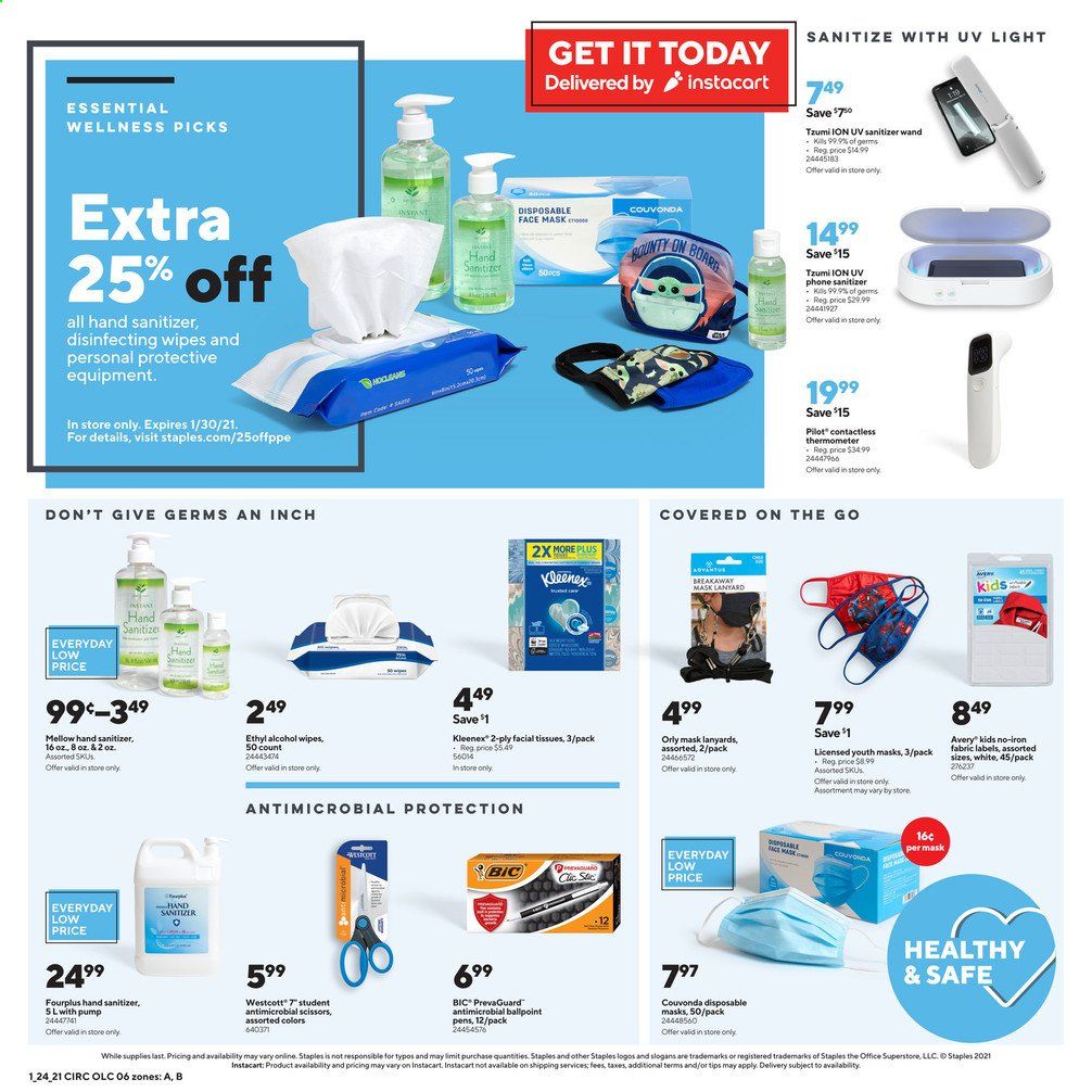 Staples Weekly Ad Flyer January 24 to January 30
