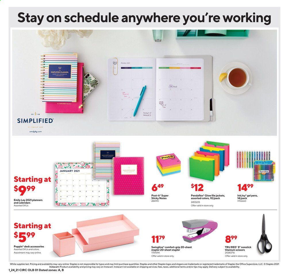 Staples Weekly Ad Flyer January 24 to January 30