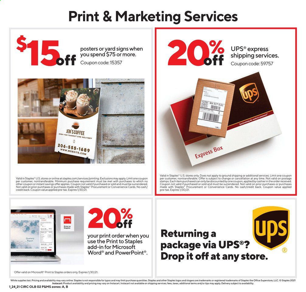 Staples Weekly Ad Flyer January 24 to January 30