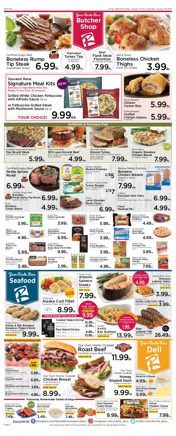 Roche Bros Supermarkets Weekly Ad Flyer January 22 to January 28, 2021