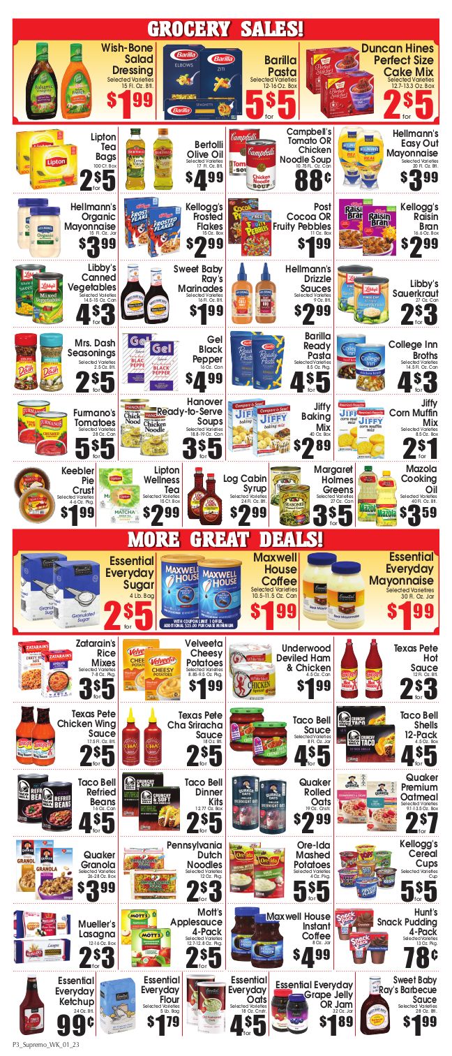 Supremo Food Market Weekly Ad Flyer January 23 to January 29, 2021