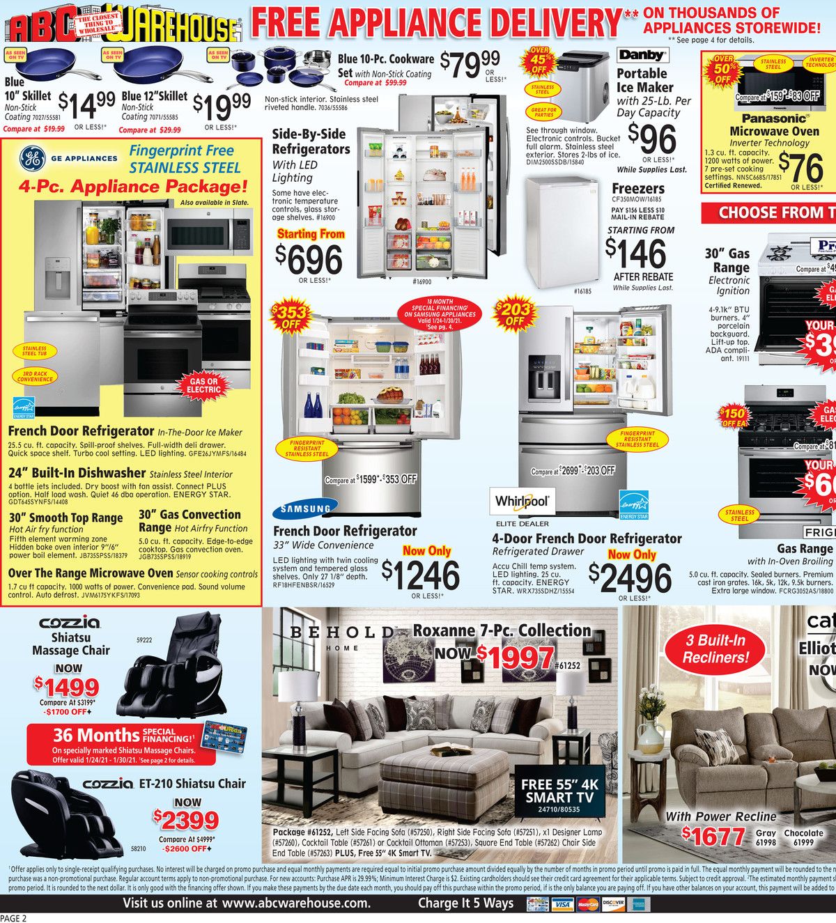 ABC Warehouse Weekly Ad Flyer January 24 to January 30, 2021