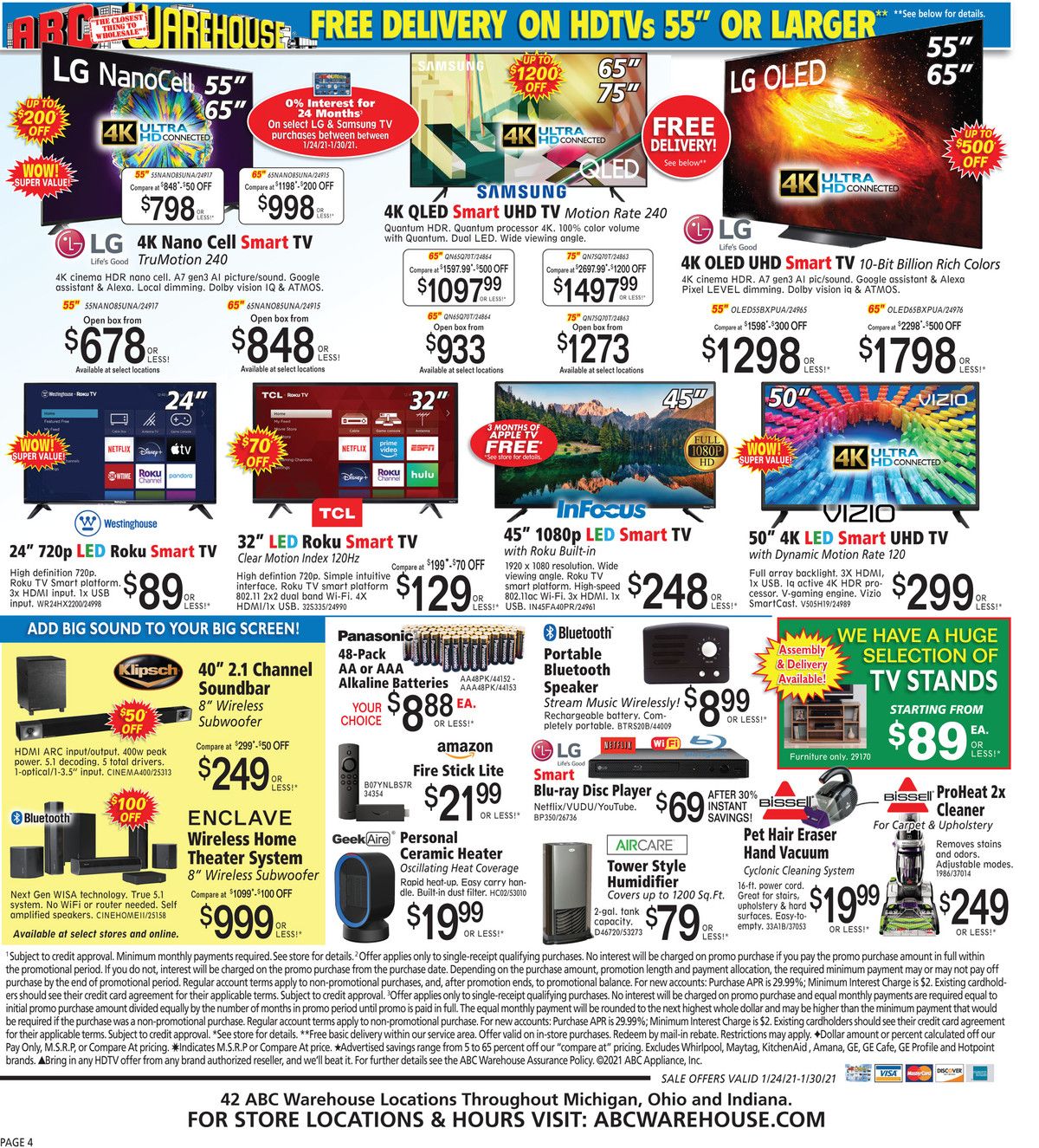 ABC Warehouse Weekly Ad Flyer January 24 to January 30, 2021