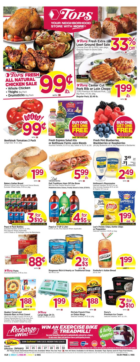Tops Friendly Markets Weekly Ad Flyer January 24 to January 30, 2021