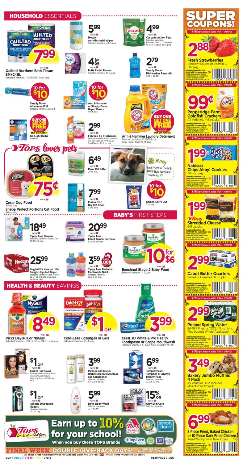 Tops Friendly Markets Weekly Ad Flyer January 24 to January 30, 2021
