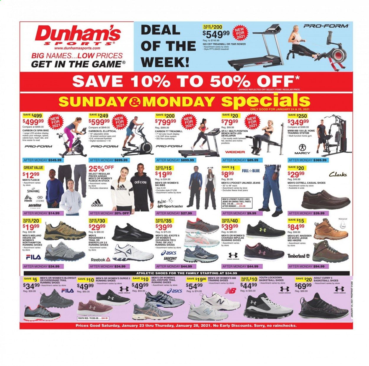 Dunham's Sports Weekly Ad Flyer January 23 to January 28