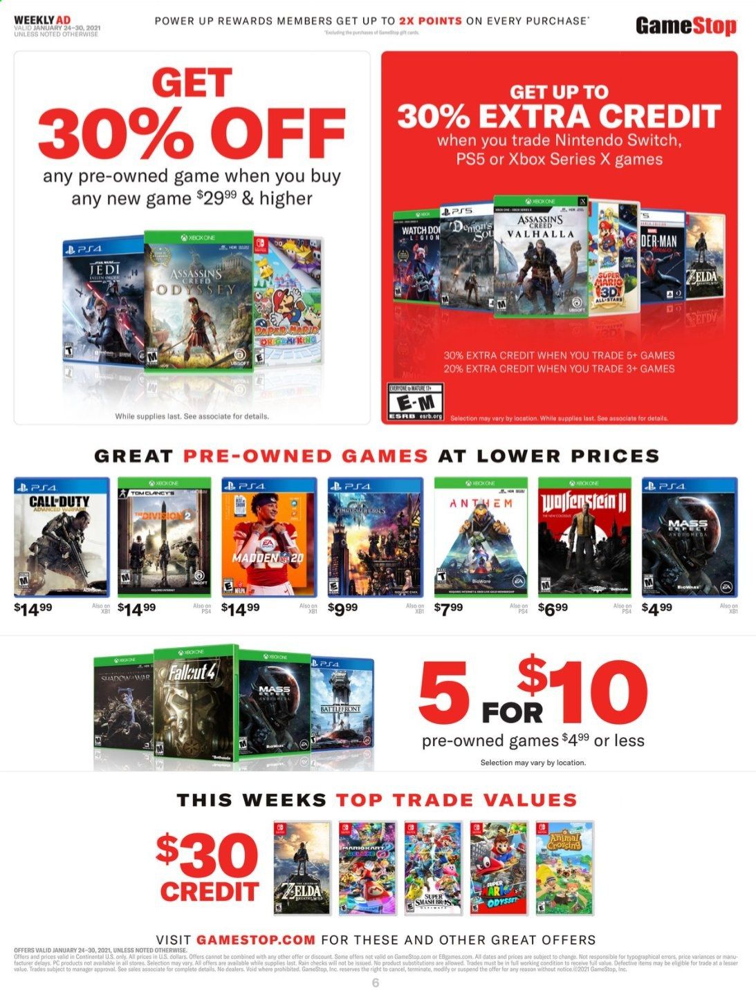 GameStop Weekly Ad Flyer January 24 to January 30