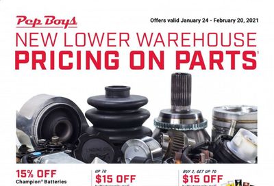 Pep Boys Weekly Ad Flyer January 24 to February 20