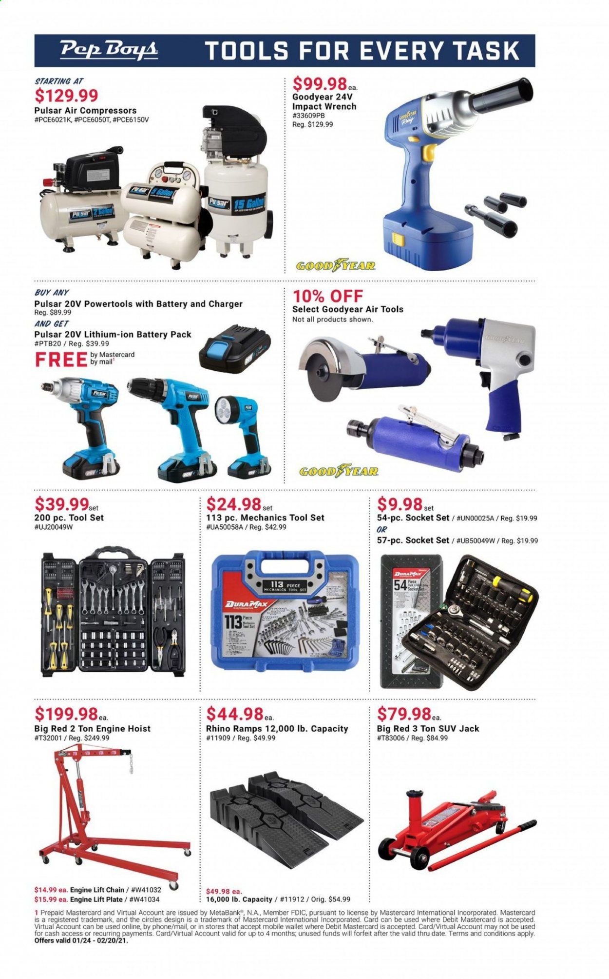 Pep Boys Weekly Ad Flyer January 24 to February 20