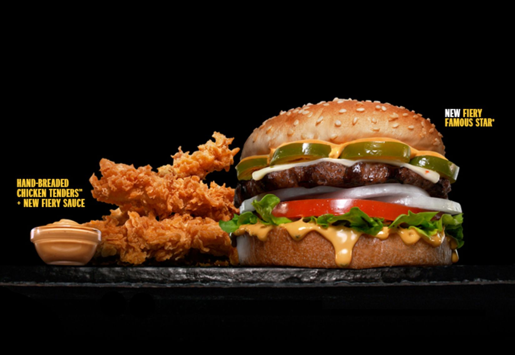 Hardee's New Fiery Menu, Featuring the Fiery Famous Star Burger and Fiery Sauce, is Now Available Hardee's New Fiery Menu, Featuring the Fiery Famous Star Burger and Fiery Sauce, is Now Available