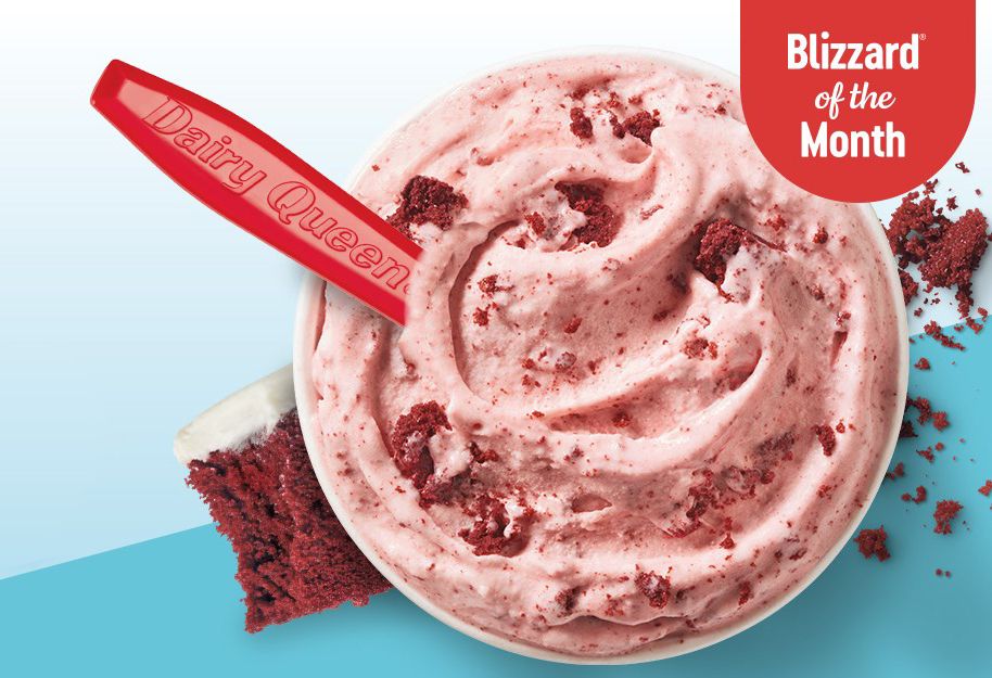 February's Blizzard of the Month Arrives Early at Dairy Queen with the Red Velvet Cake Blizzard February's Blizzard of the Month Arrives Early at Dairy Queen with the Red Velvet Cake Blizzard
