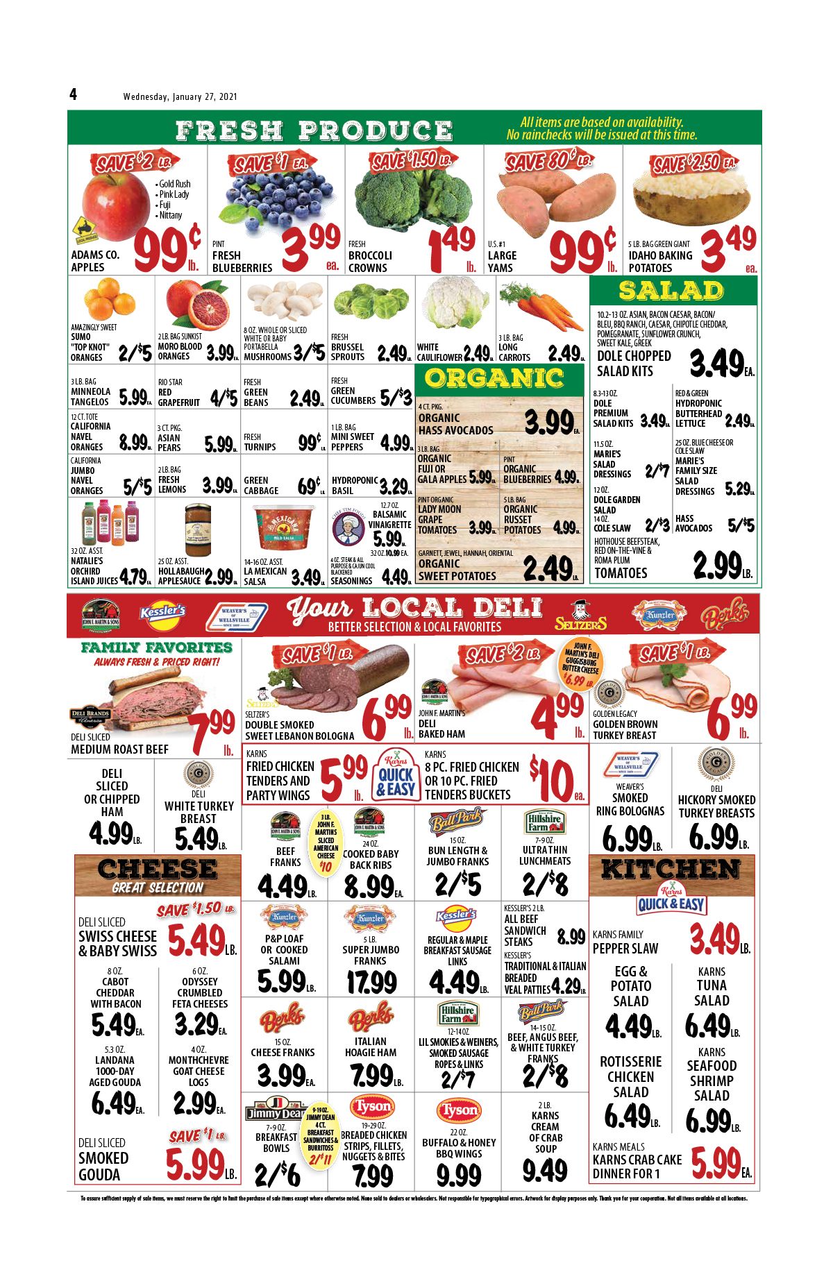 Karns Quality Foods Weekly Ad Flyer January 26 to February 1, 2021