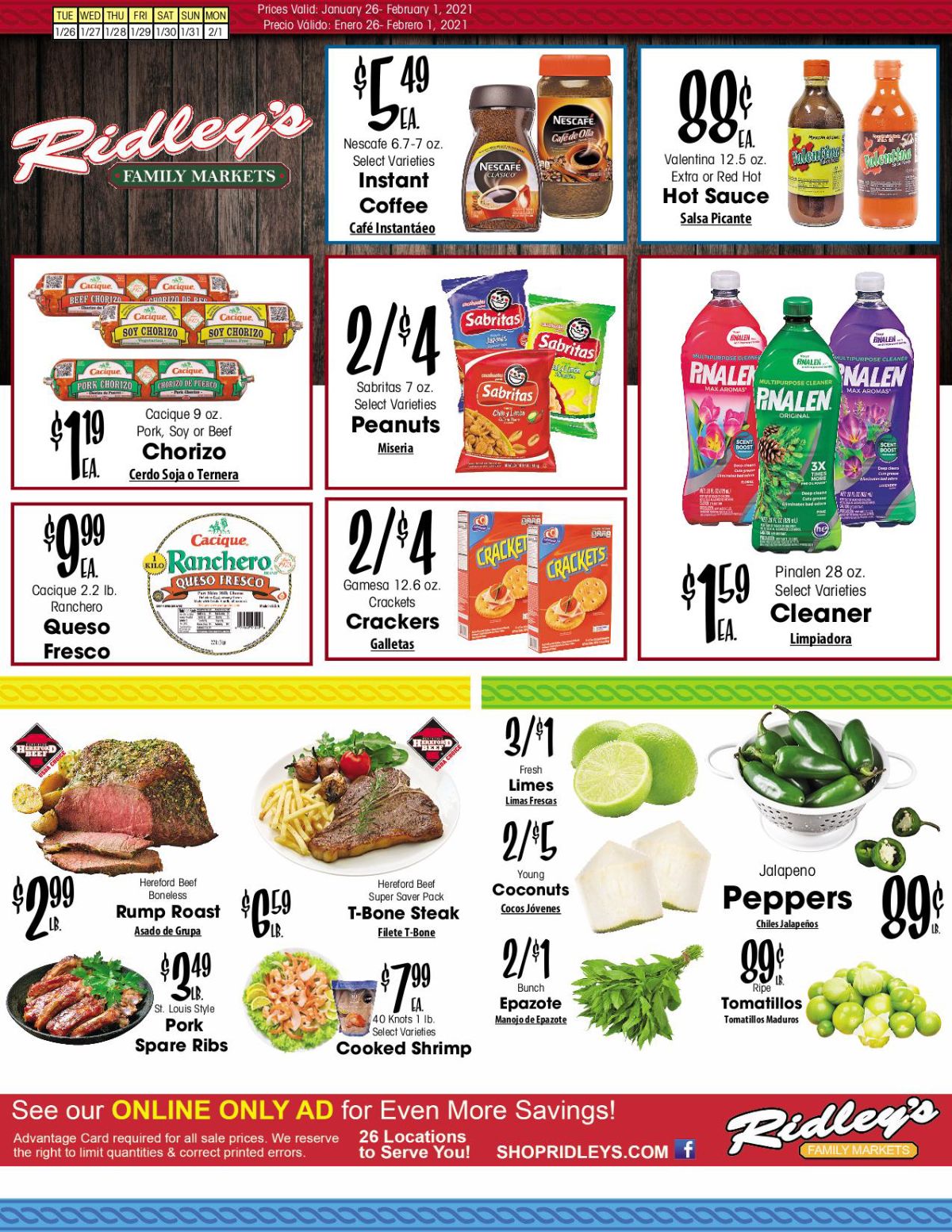 Ridley's Family Market Weekly Ad Flyer January 26 to February 1, 2021