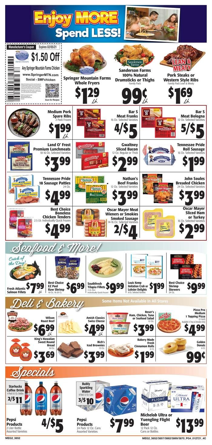 E.W. James & Sons Weekly Ad Flyer January 27 to February 2, 2021