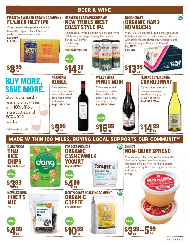 New Seasons Market (CA) Weekly Ad Flyer January 27 to February 2, 2021
