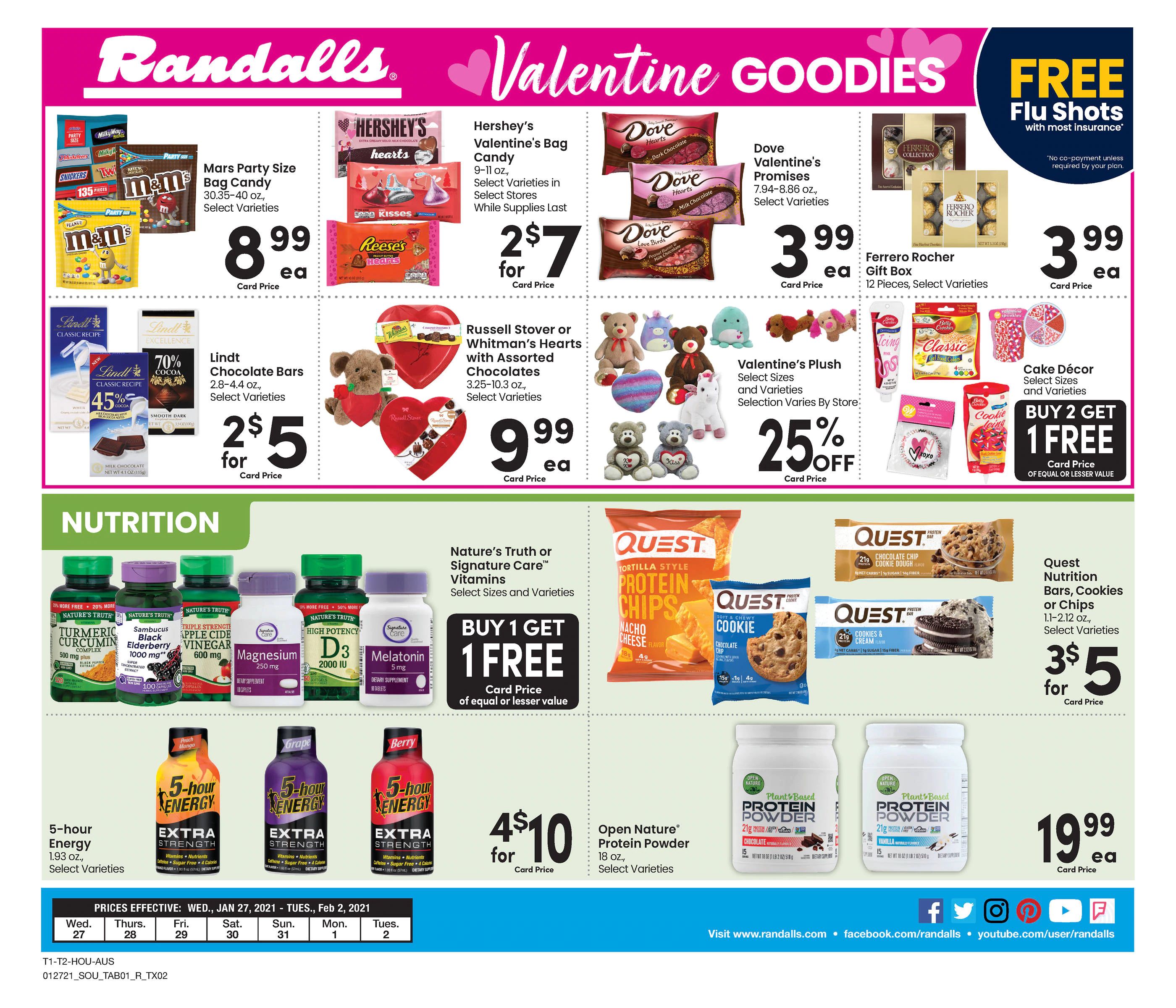 Randalls Weekly Ad Flyer January 27 to February 2, 2021