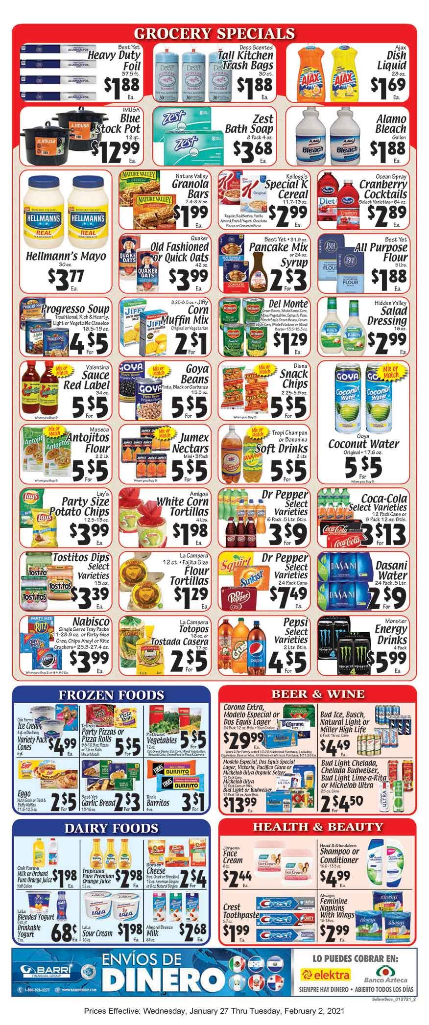 Sellers Bros Weekly Ad Flyer January 27 to February 2, 2021