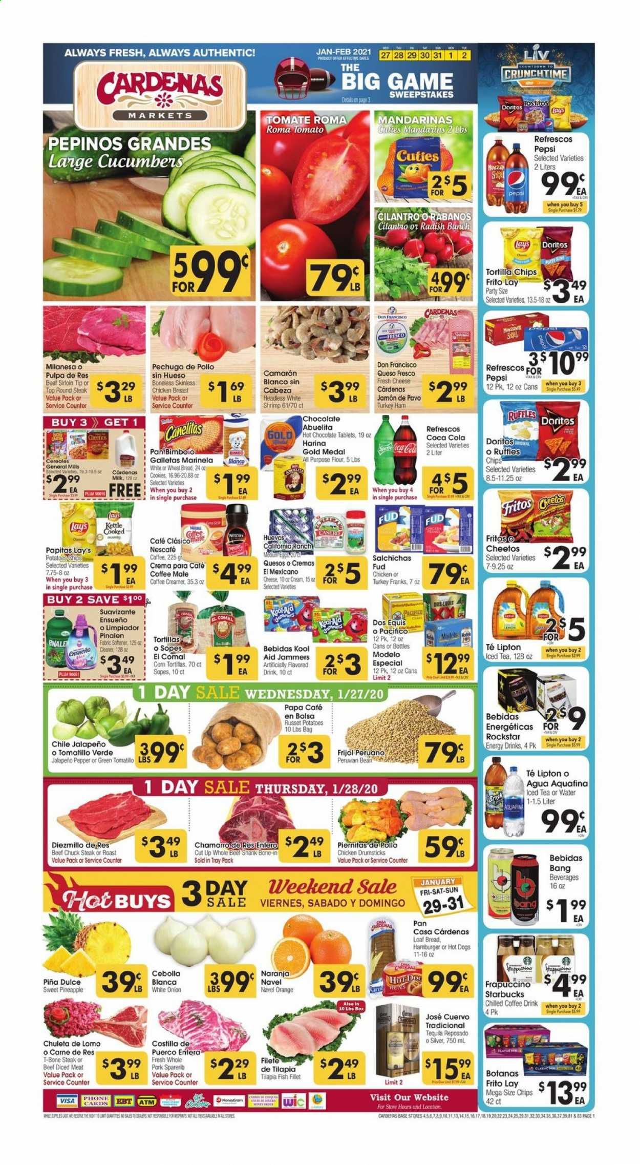 Cardenas (CA, NV) Weekly Ad Flyer January 27 to February 2