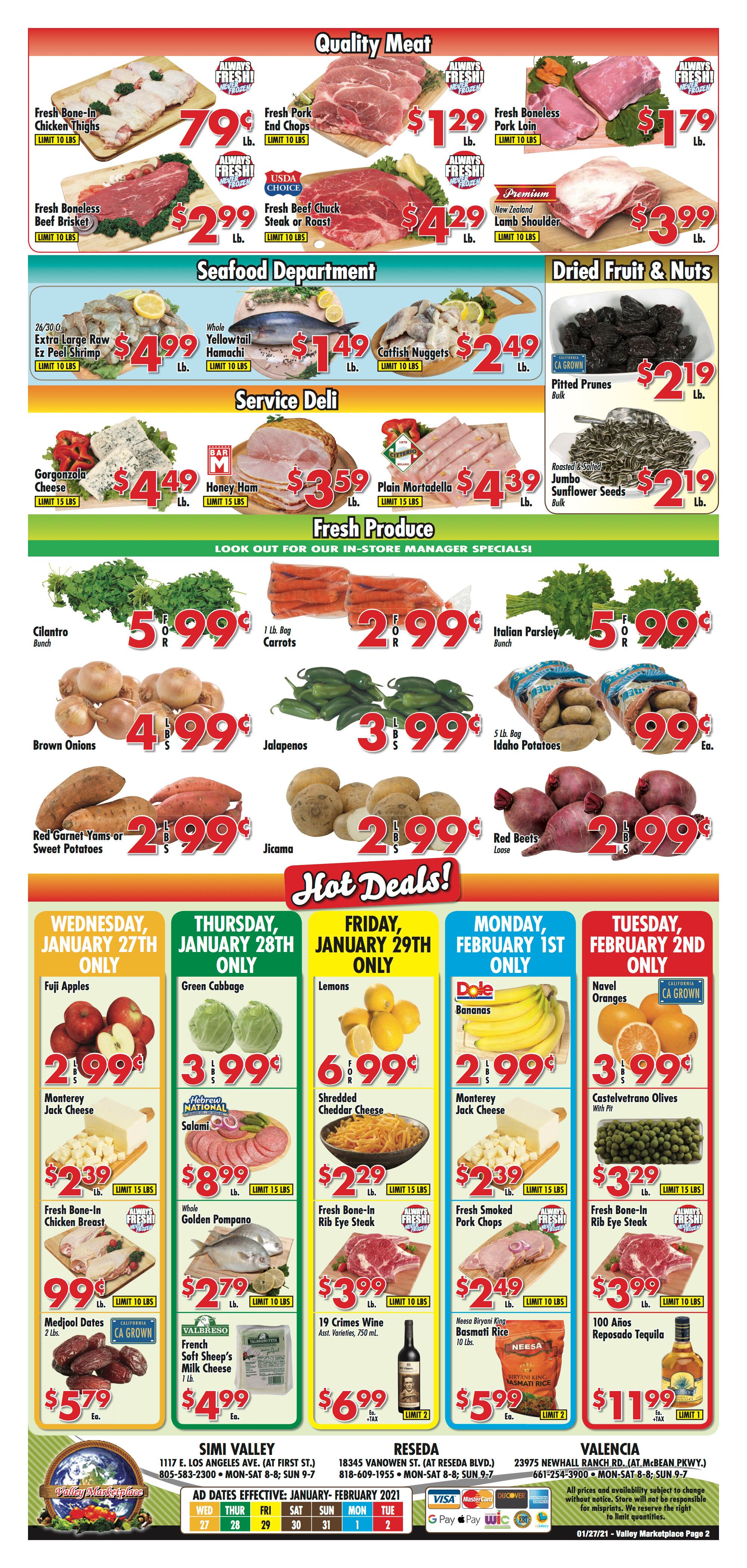 Valley Marketplace Weekly Ad Flyer January 27 to February 2, 2021