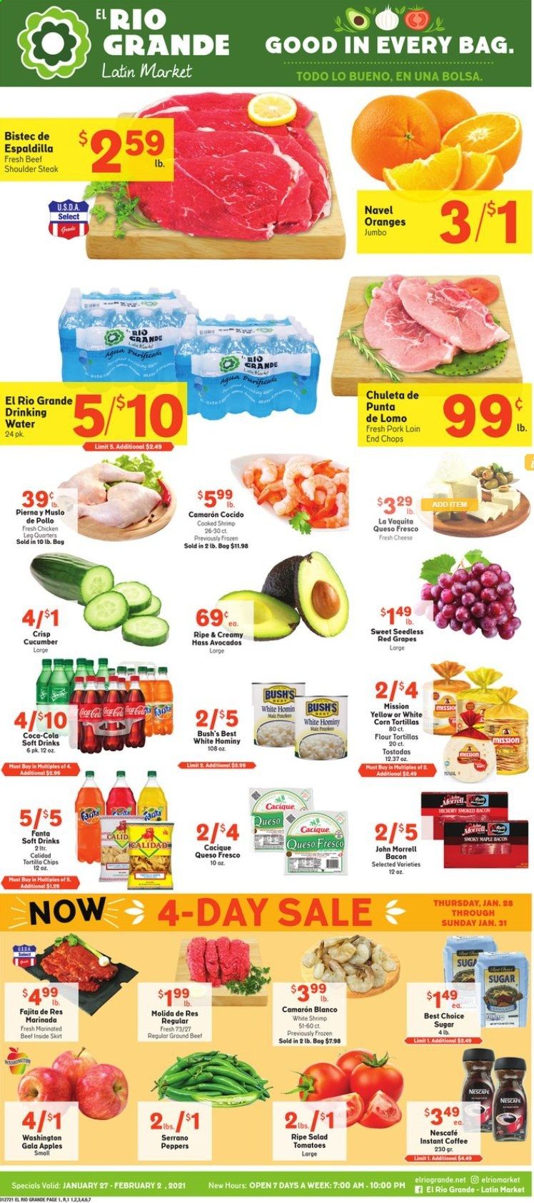 El Rio Grande (10, 21, 25, 30, 34, 53, 90) Weekly Ad Flyer January 27 to February 2
