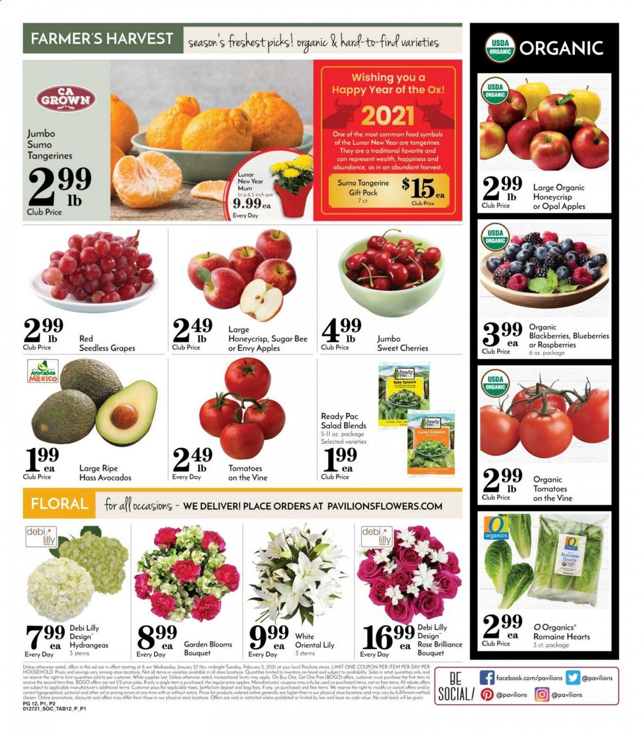 Pavilions (CA) Weekly Ad Flyer January 27 to February 2
