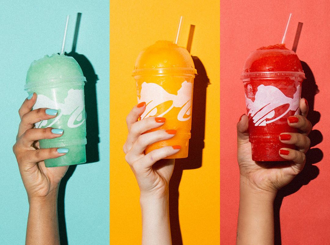 Celebrate Savings at Taco Bell with $1 Happier Hour Drinks and Freezes from 2 PM to 5 PM Daily Celebrate Savings at Taco Bell with $1 Happier Hour Drinks and Freezes from 2 PM to 5 PM Daily