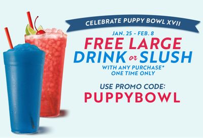 Get a Free Drink or Slush with Any In-app Purchase at Sonic Drive-in Through to February 8