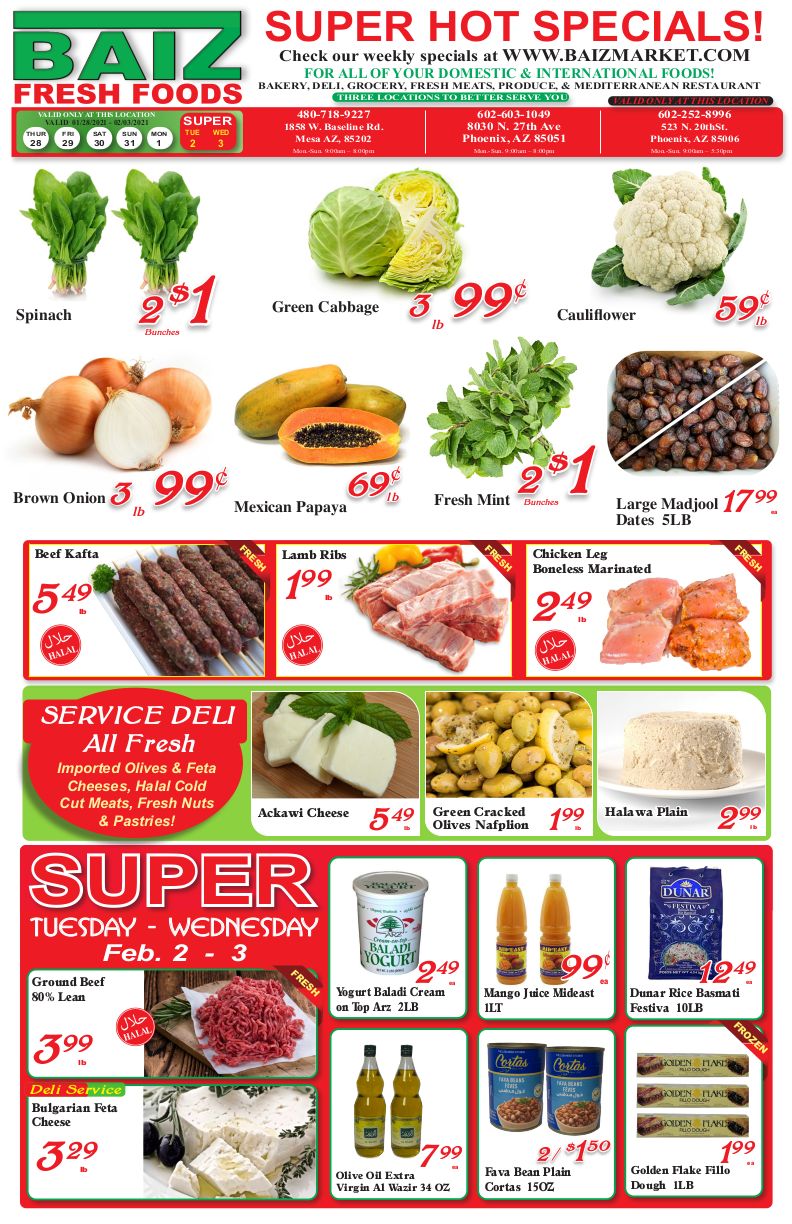 Baiz Market Weekly Ad Flyer January 28 to February 3, 2021