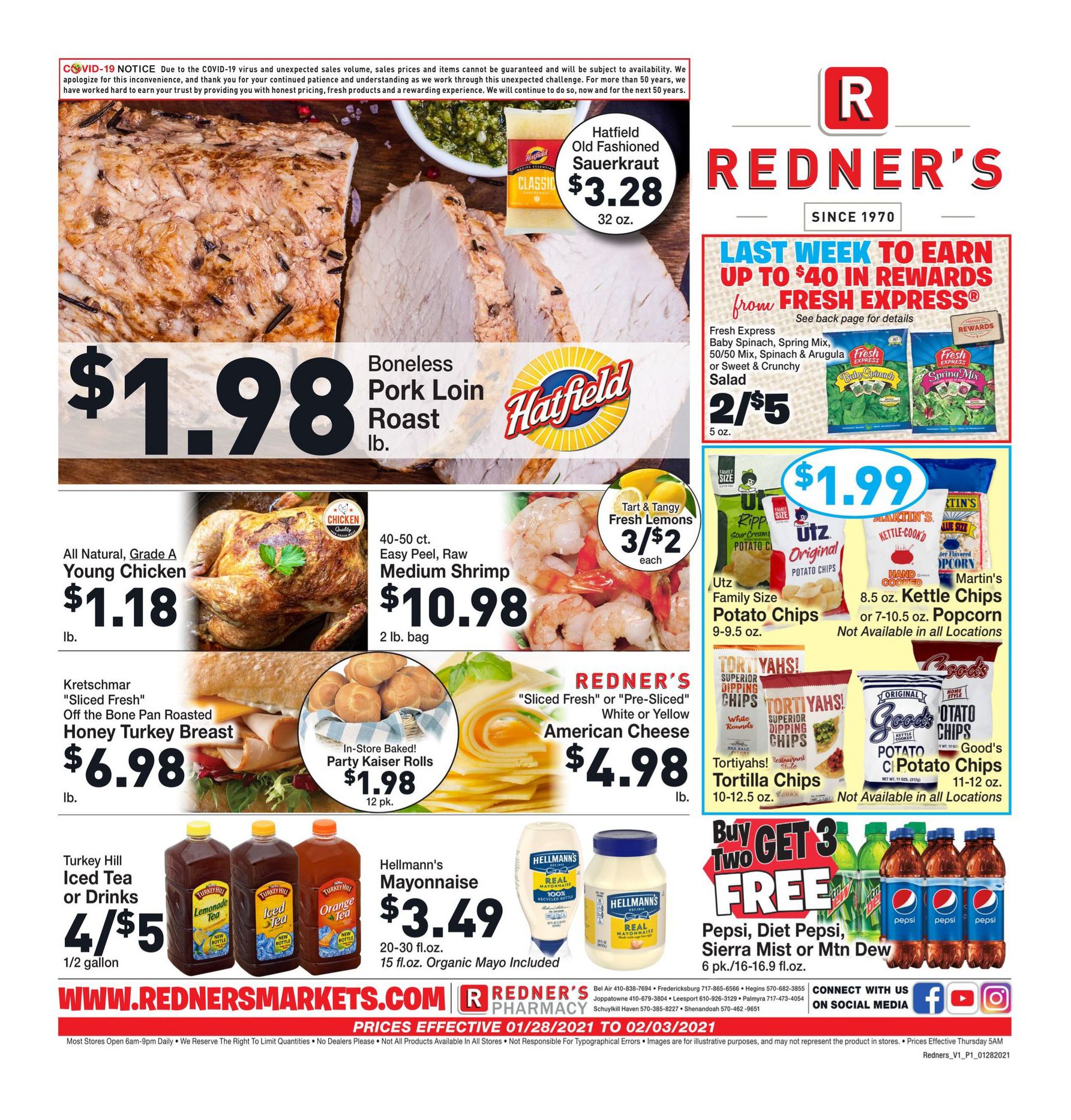 Redner's Weekly Ad Flyer January 28 to February 3, 2021