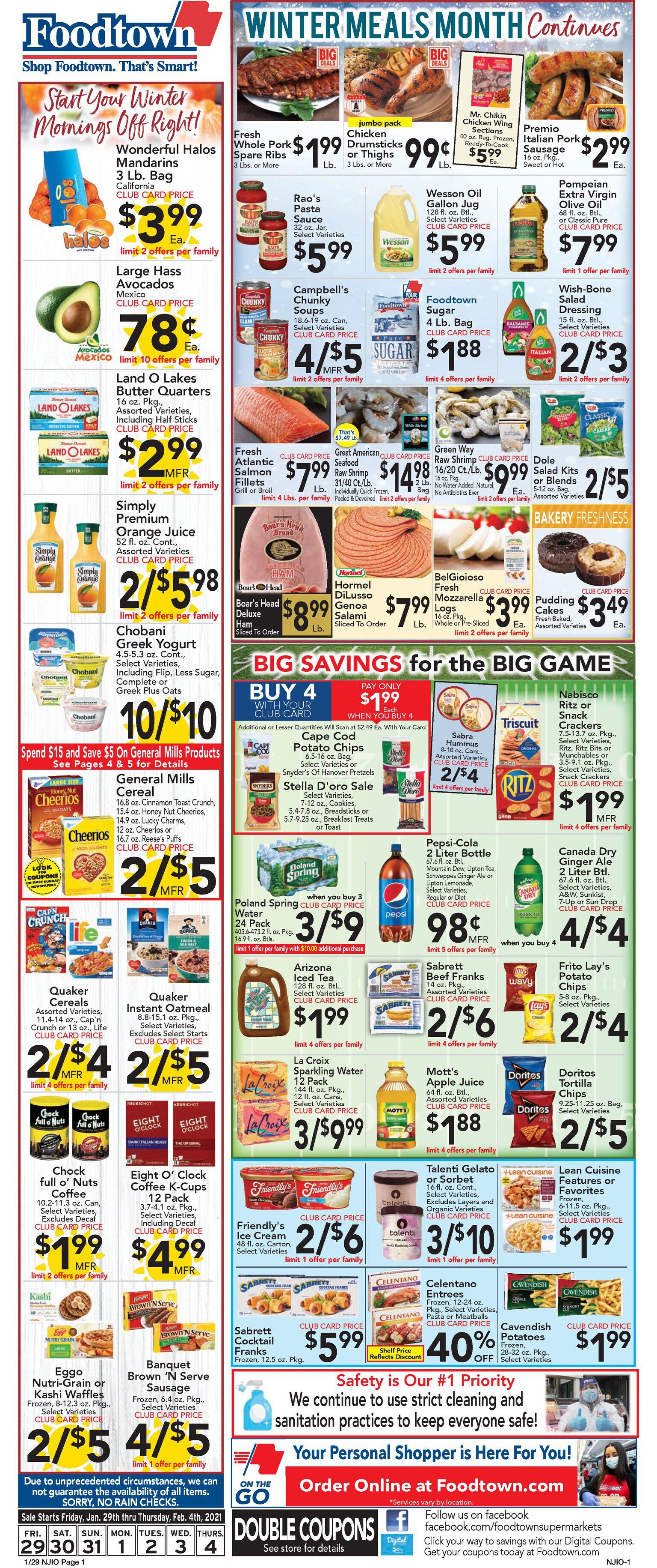 Foodtown Weekly Ad Flyer January 29 to February 4, 2021