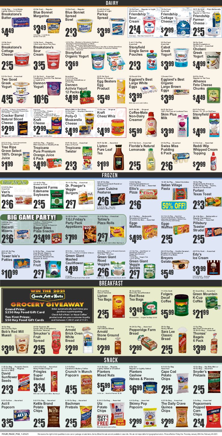 Key Food Football Savings Weekly Ad Flyer January 29 to February 4, 2021