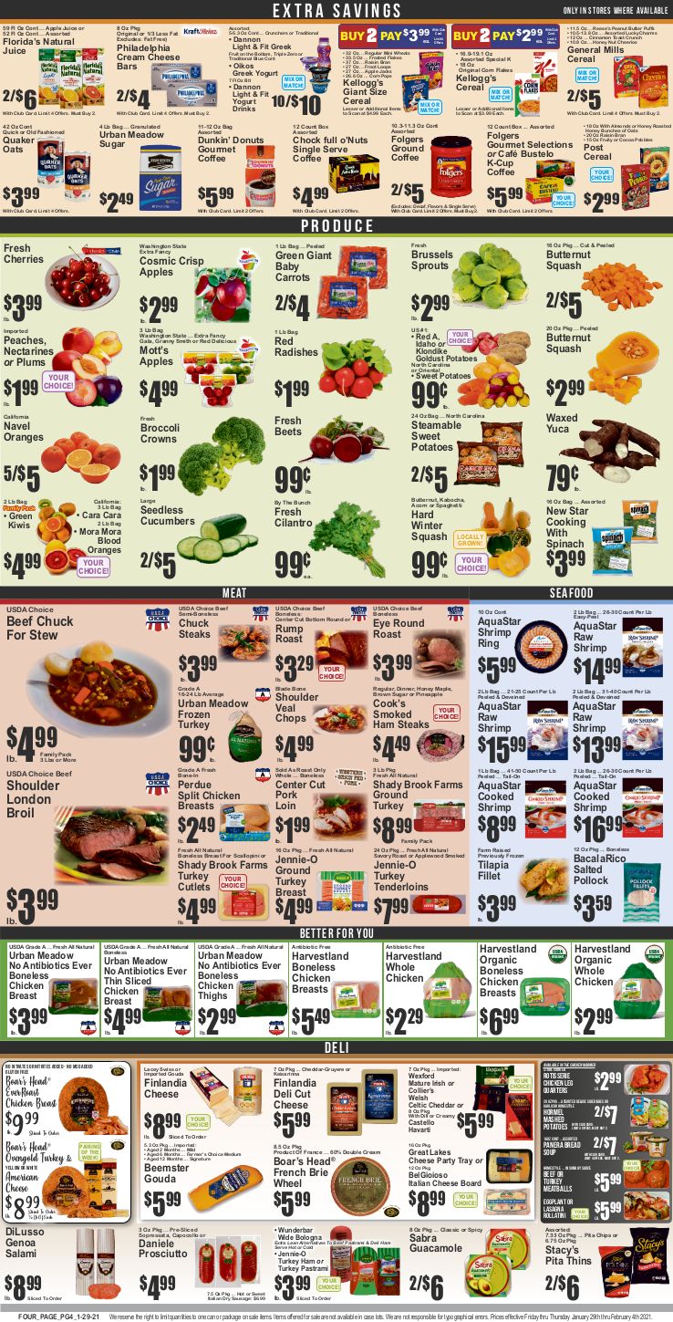 Key Food Football Savings Weekly Ad Flyer January 29 to February 4, 2021