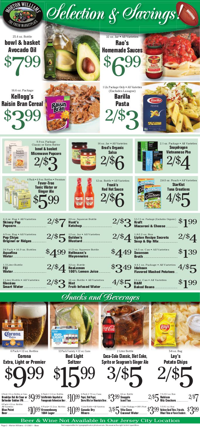 Morton Williams Game Day Savings Weekly Ad Flyer January 29 to February 4, 2021