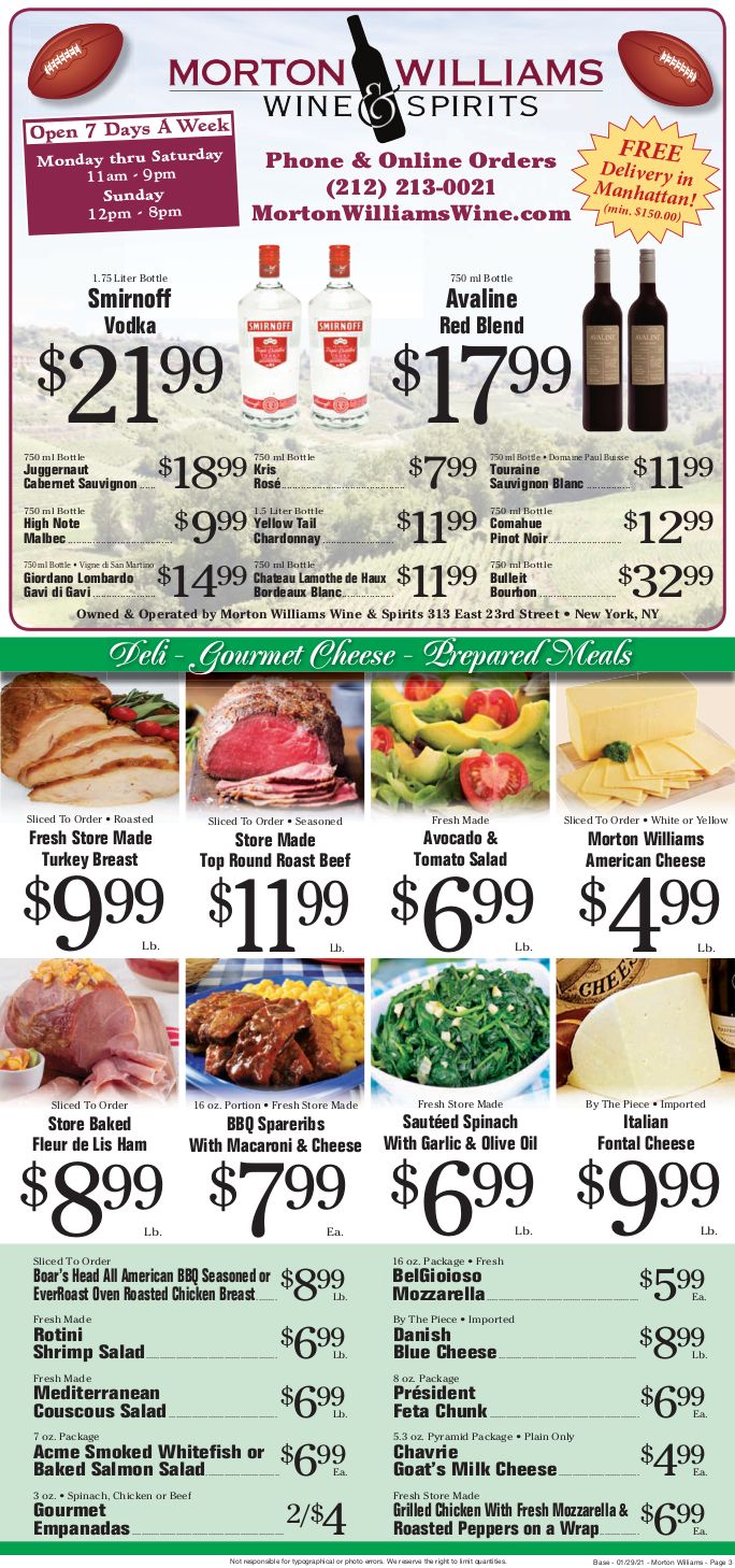 Morton Williams Game Day Savings Weekly Ad Flyer January 29 to February 4, 2021
