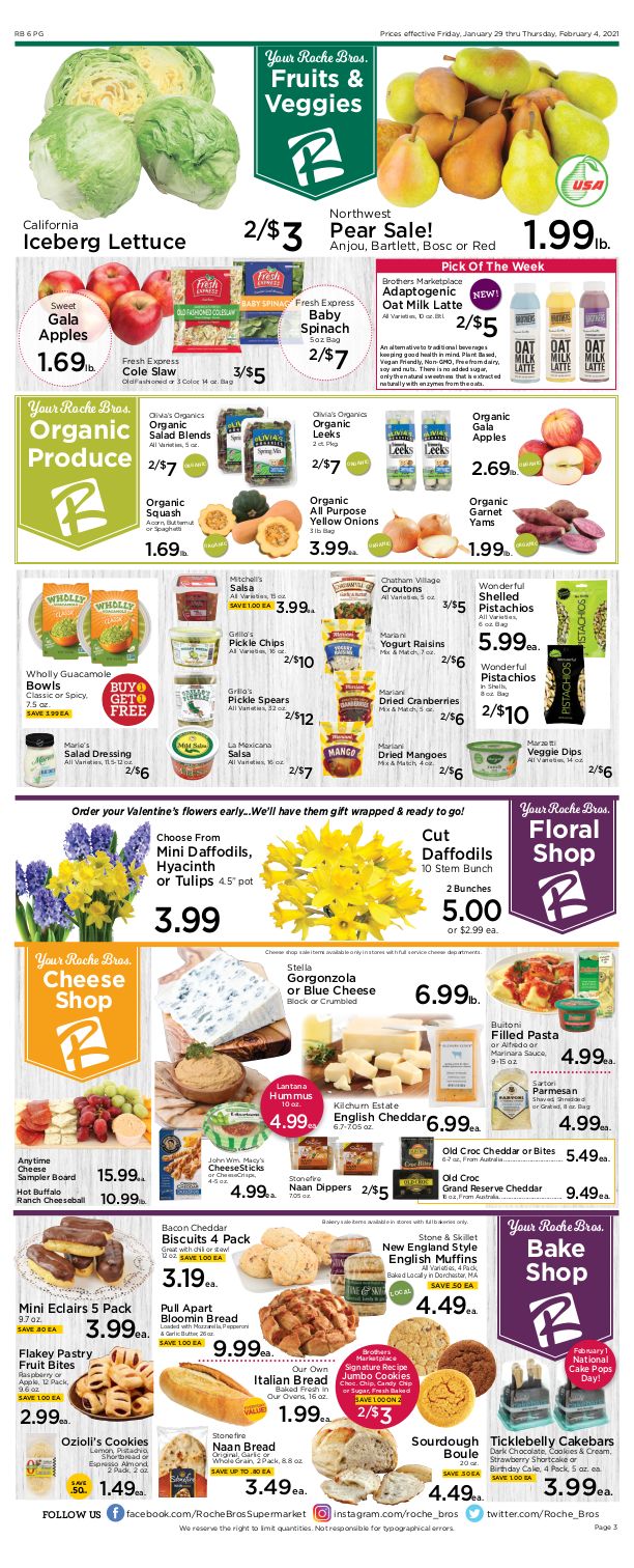 Roche Bros Supermarkets Weekly Ad Flyer January 29 to February 4, 2021