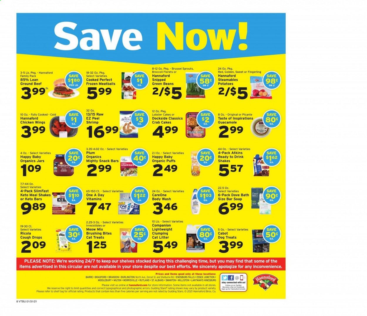 Hannaford (VT) Weekly Ad Flyer January 31 to February 6