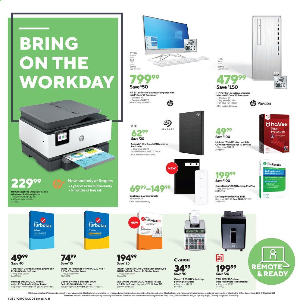 Staples Weekly Ad Flyer January 31 to February 6