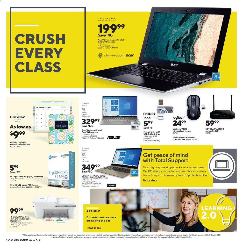 Staples Weekly Ad Flyer January 31 to February 6