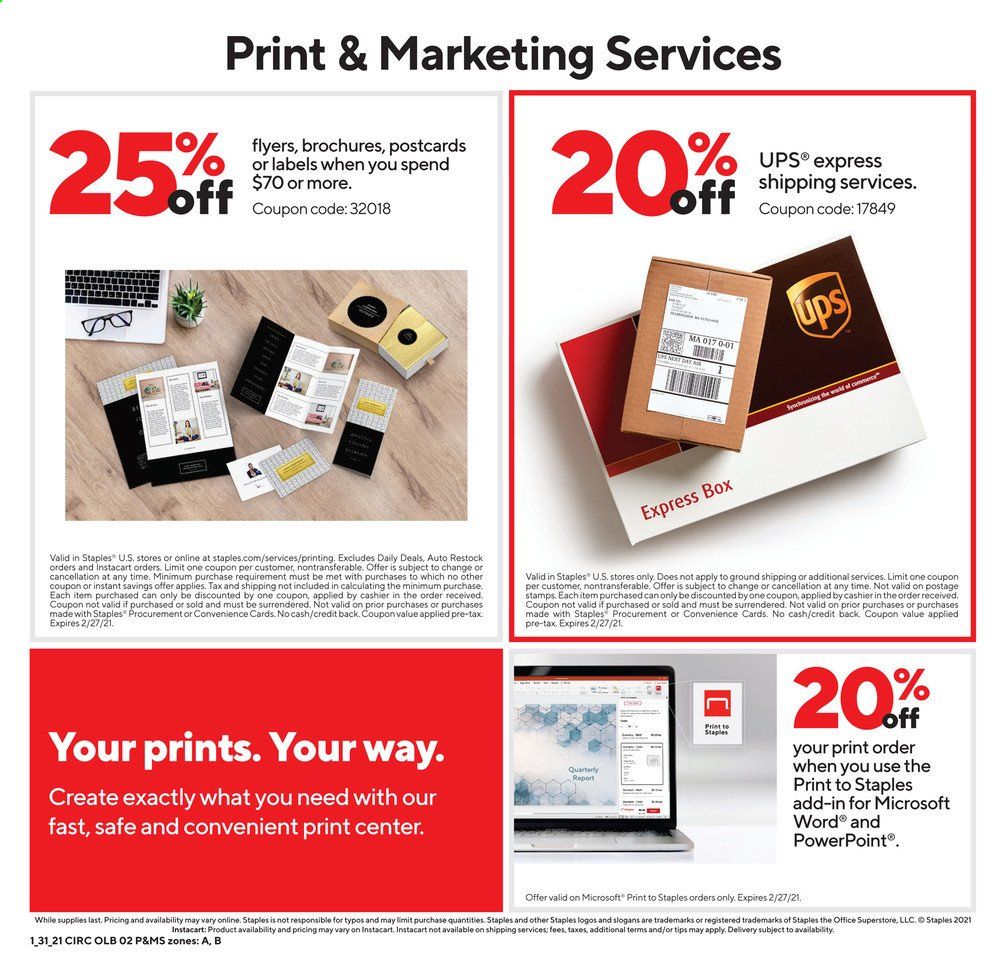 Staples Weekly Ad Flyer January 31 to February 6