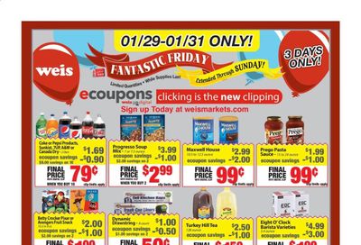 Weis Weekly Ad Flyer January 29 to January 31