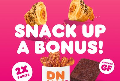 Through to February 19, DD Perks Members Will Earn 2X the Points on Croissant Stufers & More at Dunkin' Donuts