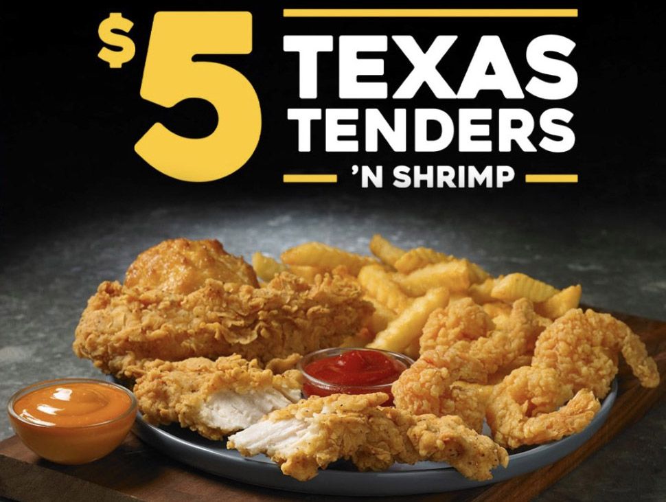 Church's Chicken Introduces the New $5 Texas Tenders 'N Shrimp Meal Church's Chicken Introduces the New $5 Texas Tenders 'N Shrimp Meal