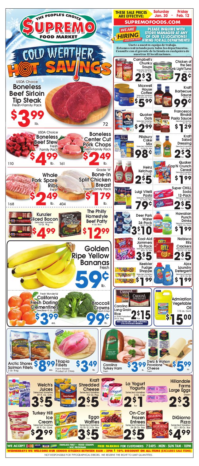 Supremo Food Market Weekly Ad Flyer January 28 to February 12, 2021