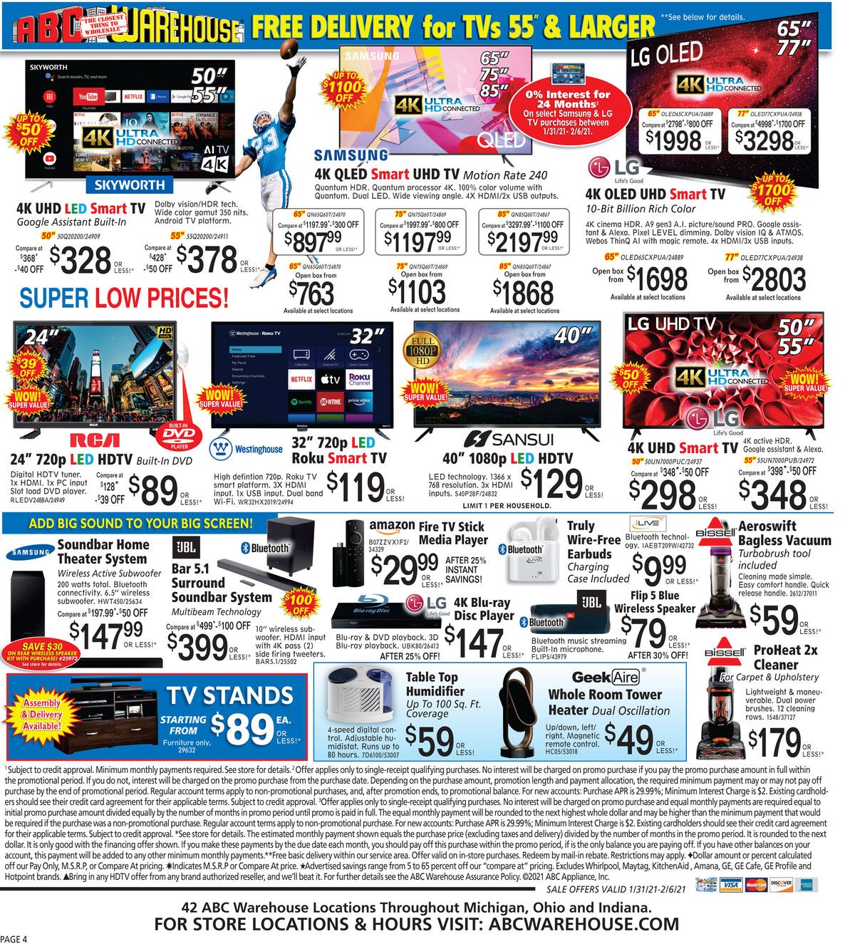 ABC Warehouse Weekly Ad Flyer January 31 to February 6, 2021