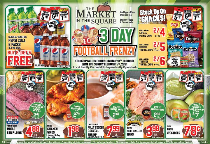 The Market In The Square Football Frenzy Sale Weekly Ad Flyer January 31 to February 6, 2021