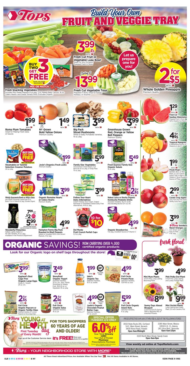 Tops Friendly Markets Weekly Ad Flyer January 31 to February 6, 2021