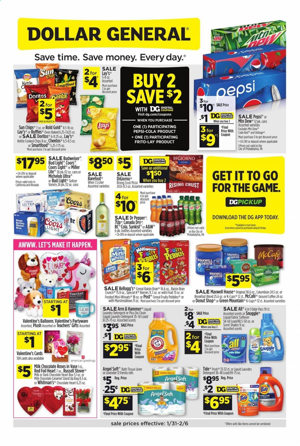 Dollar General (CA) Weekly Ad Flyer January 31 to February 6